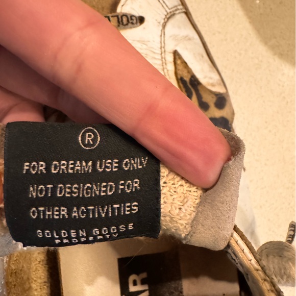 Golden goose superstar with animal print and gold sz 10 - Picture 5 of 8